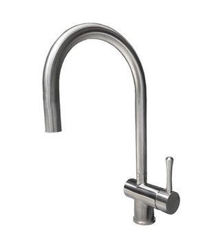 Змішувач для кухні Fabiano FKM 47P S/Steel Cream з душем (Cream/нержавіюча сталь) 247416 фото