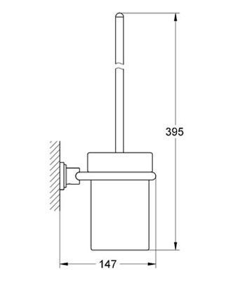 Йоржик для унітазу Grohe Atrio 40314000 (хром) 7518 фото