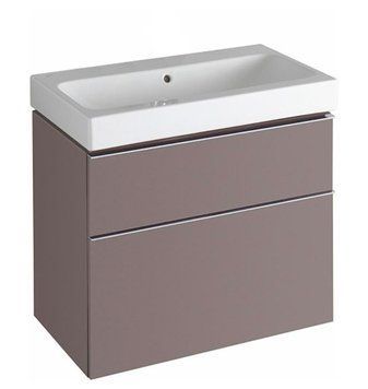Тумба с умывальником Geberit Icon 75 см (840377000/124078000) платиновый 523776 фото