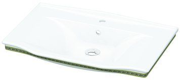 Умывальник Idevit Neo Classic 85x50 см (3301-0805-0088) белый/декор золото 167048 фото