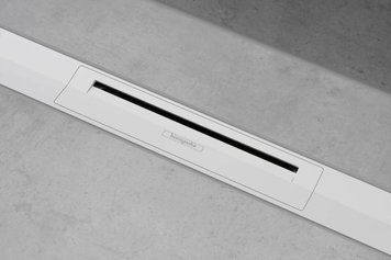 Решётка для трапа Hansgrohe RainDrain Flex 900 мм 56052700 пристенная (белый матовый) 491448 фото