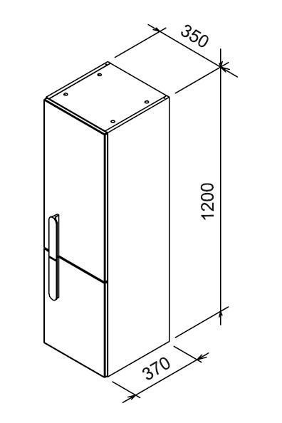 Пенал для ванної кімнати Ravak Chrome SB 350 R X000000967 (капучино/білий) правий 136870 фото
