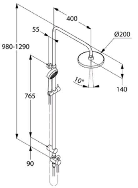 Душова система Kludi Logo Dual Shower System 6809305-00 (хром) 142530 фото