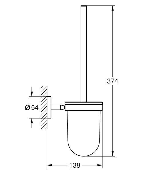 Ершик для унитаза Grohe Start Cosmopolitan 41169000 (хром) 696630 фото