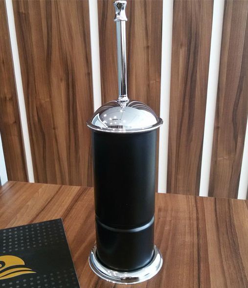 Йоржик для унітазу Kugu Freestand C&B 932C&B (чорний-хром) 137414 фото