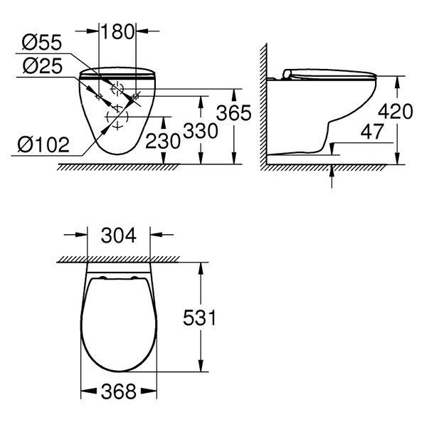 Сиденье для унитаза Grohe Bau Ceramic 39492000 273573 фото