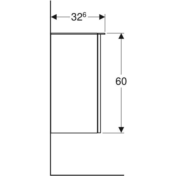 Шкафчик Geberit Smyle Square 500.360.JK.1 лава матовый (левый) 425645 фото