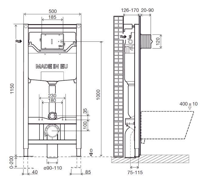 Інсталяція для унітазу Imprese i5220OLIpure 271425 фото