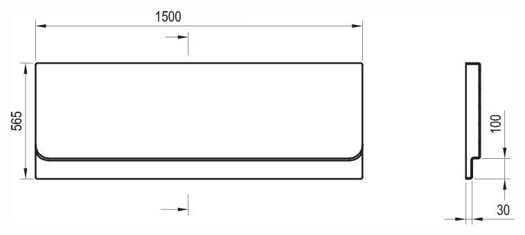 Панель фронтальная для ванны Ravak Chrome 150 (CZ72100A00) 117398 фото