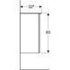 Шкафчик Geberit Smyle Square 500.360.JK.1 лава матовый (левый) 425645 фото 4