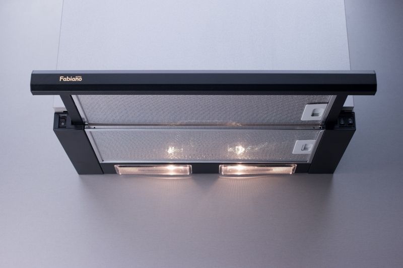 Вытяжка кухонная Fabiano Slim 60 Antracit (8107.504.0371) чёрная 149595 фото