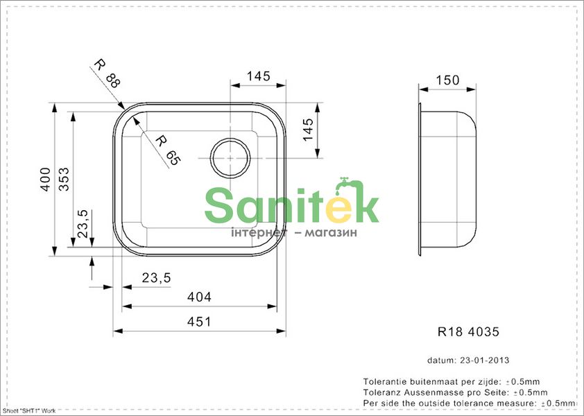 Кухонная мойка Reginox L&R18 4035 (полированная) 271004 фото