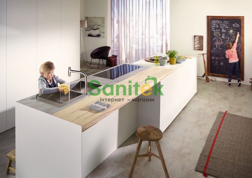Кухонная мойка Hansgrohe C71-F765-10 ST (43203800) + Смеситель для кухни Hansgrohe Metris Select M71 73818800 с душем 305024 фото