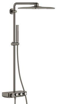 Душевая система Grohe Euphoria SmartControl System 310 Cube Duo 26508AL0 с термостатом (тёмный графит матовый) 421981 фото