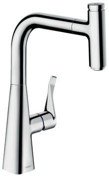 Змішувач для кухні Hansgrohe Metris Select M71 240 14857000 з душем (хром) 135590 фото