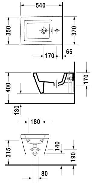 Биде подвесное Duravit 2nd Floor 2254150000 114433 фото