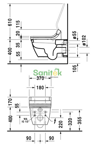 Унітаз підвісний Duravit Darling New 2544590000 120423 фото