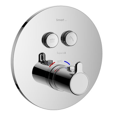 Змішувач для ванни та душу Imprese Smart Click ZMK101901237 прихованого монтажу з термостатом (хром) 541790 фото