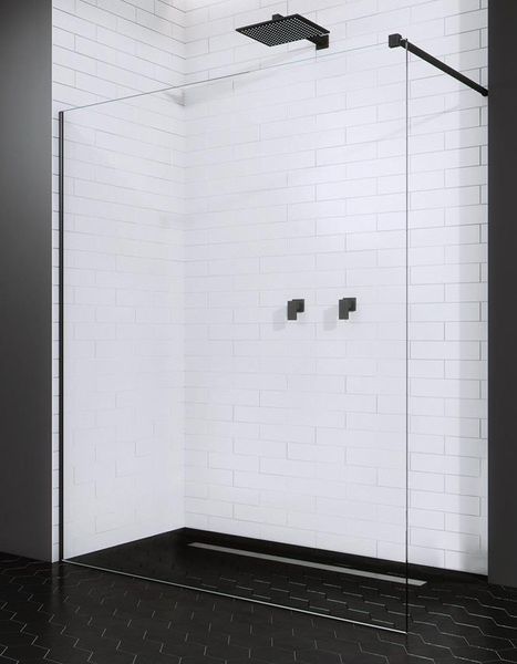 Душевая кабина Radaway Modo New Black II 155 Walk-In (389155-54-01) чёрный профиль/стекло прозрачное 279287 фото