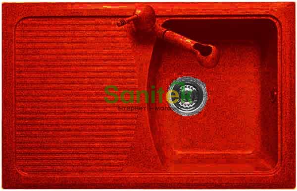 Гранітна мийка Telma Domino DO07910 Granite (49 ruby red) 147590 фото