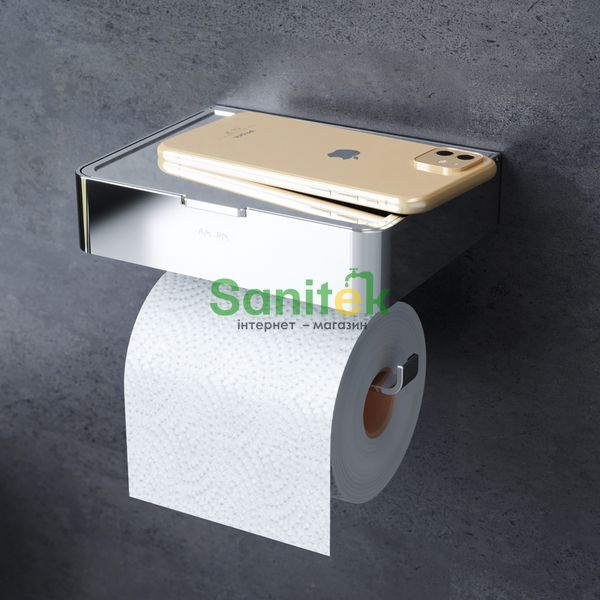 Тримач для туалетного паперу Am.Pm Inspire 2.0 A50A341500 з полицею (хром) 343527 фото