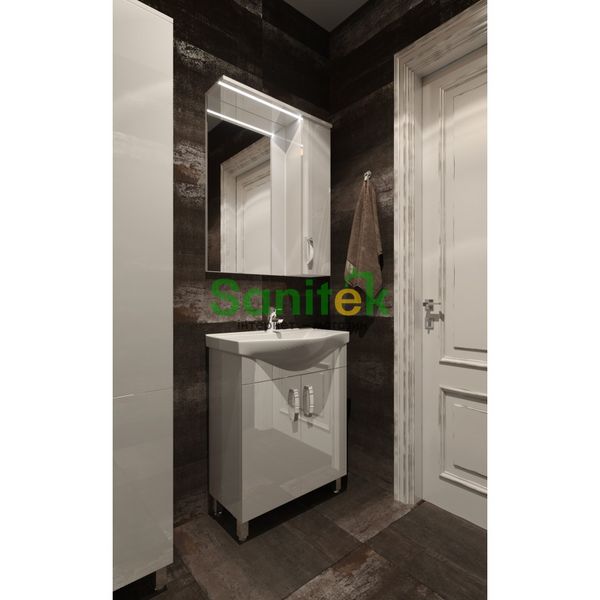Дзеркало для ванної кімнати Ювента Trento TrnMC-65 (сіре) ліве 283137 фото