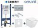 Комплект инсталляции Geberit Duofix 458.126.00.1+115.127.46.1 с унитазом Cersanit City Square Clean On с сиденьем Soft Closing