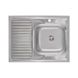 Кухонна мийка Lidz 6080-R Satin 0,6 мм (LIDZ6080R06SAT) накладна права 374519 фото 1