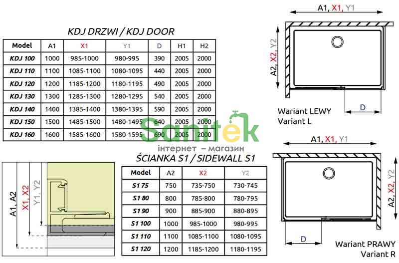 Душові двері Radaway Idea KDJ 100 L (387040-01-01L) профіль хром/скло прозоре 208489 фото