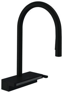 Змішувач для кухні Hansgrohe Aquno Select M81 170 73831670 з лійкою 3 режими (чорний матовий) 377212 фото