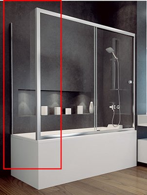 Боковая стенка для ванны Besco Duo Slide II 70 (PDS-II-70) профиль хром/стекло прозрачное 428380 фото