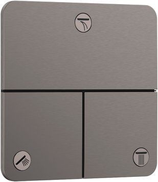 Переключающий вентиль Hansgrohe ShowerSelect Comfort Q 15587340 на 3 потребителя (чёрный матовый хром) 694247 фото