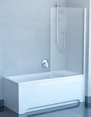 Шторка для ванны Ravak CVS1-80 R (7QR40U00Z1) сатиновый профиль/стекло Transparent (правая) 151463 фото