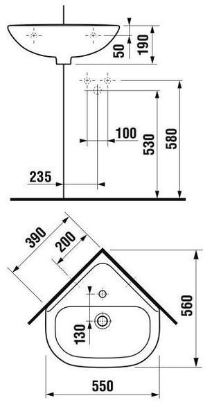 Умывальник Jika Olymp Deep 55x55 см H8166140001041 59513 фото