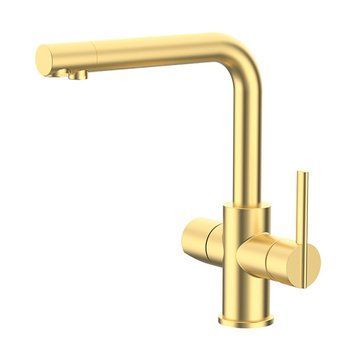 Змішувач для кухні GRB Kitchen 51831588 із підключенням питної води (золото матове) 955561 фото