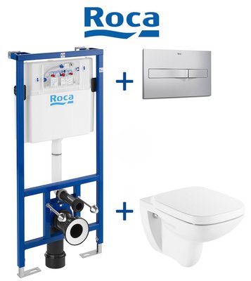 Комплект инсталляции Roca Pro A890090020 с унитазом Roca Debba с сиденьем (A890090020+A890096001+A34H99L000) 159676 фото