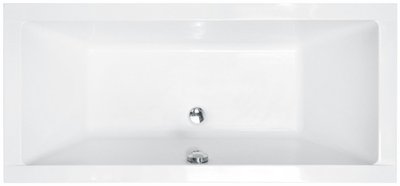 Ванна акрилова Besco Quadro Slim 155x70 (WAQ-155-SL) без ніжок 508395 фото