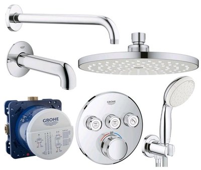 Душова система Grohe SmartControl Tempesta Cosmopolitan UA3461402L (35600000+29121000+27541001+28576000+26406001+13258000) з термостатом 324858 фото