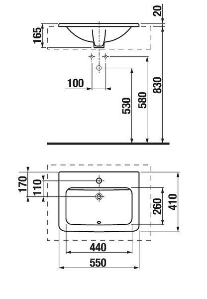 Умывальник Jika Cubito 55x41 см H8174220001041 126055 фото