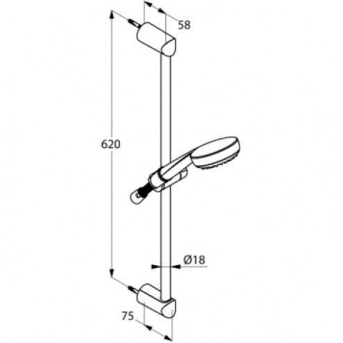 Смеситель для душа Kludi Logo Shower Duo 6857505-00 с термостатом 298181 фото