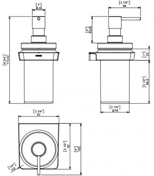 Дозатор для рідкого мила Sonia S6 166466 (чорний) 301876 фото