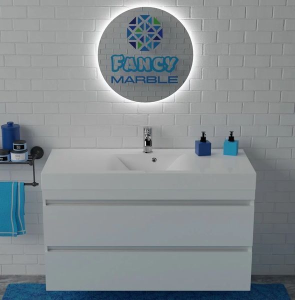 Тумба под умывальник Fancy Marble (Буль-Буль) Barbados C-Line-120 Nadja (белая) 681982 фото