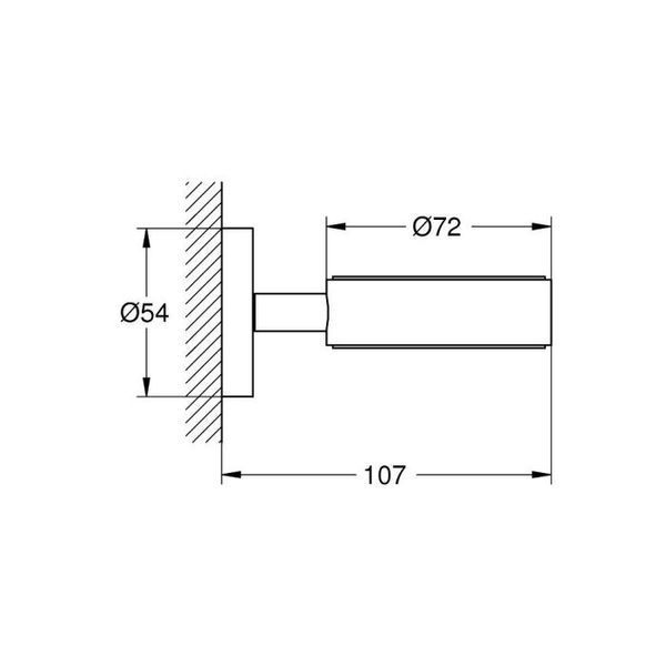 Склянка Grohe Essentials 1024662430/40372001 (чорний матовий) 952217 фото