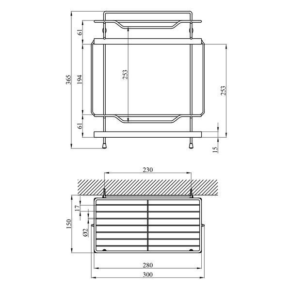 Полиця для ванної кімнати Kroner KRM Rizze - ACC330-2 (хром) 697509 фото