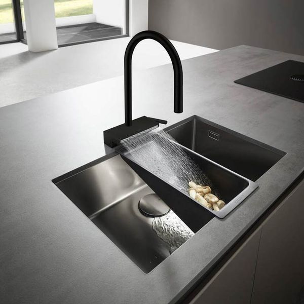 Змішувач для кухні Hansgrohe Aquno Select M81 170 73831670 з лійкою 3 режими (чорний матовий) 377212 фото