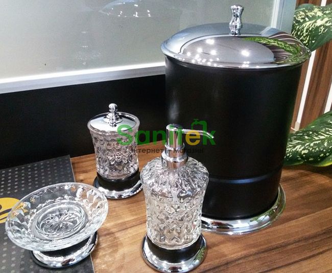 Дозатор для жидкого мыла Kugu Freestand C&B 230C&B (хром-чёрный) 137415 фото