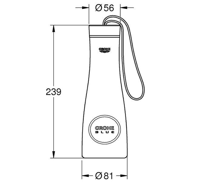 Термо-бутылка Grohe Blue 40848DL0 (теплый закат) 538617 фото