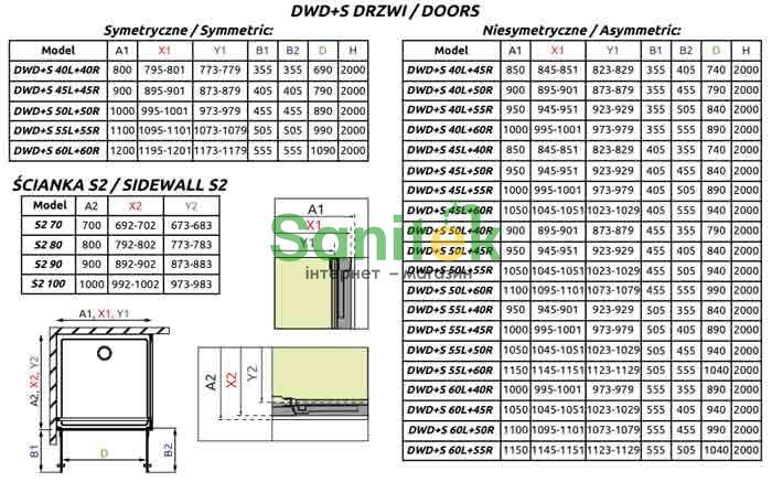 Душова кабіна Radaway Arta DWD+S 85x70 R (386180-03-01R+386056-03-01L+386109-03-01) профіль хром/скло прозоре 267755 фото