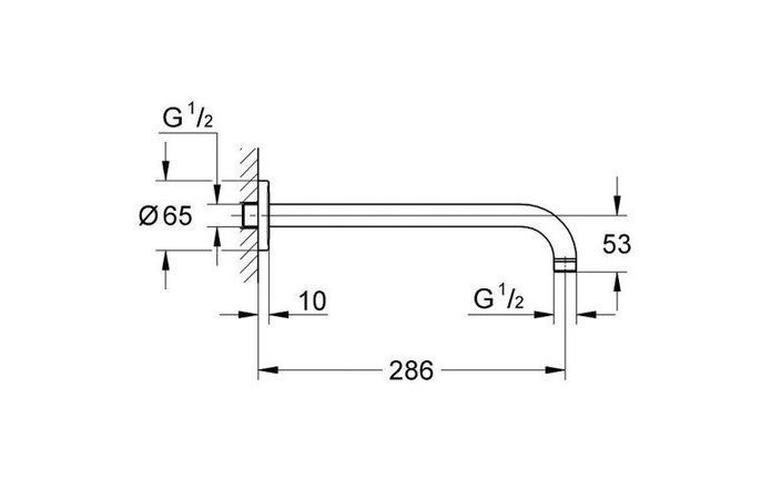 Душевая система Grohe Bau Curve UA290430UR (27541001+29043000+28576000+26406001) 491230 фото