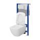 Комплект інсталяції Cersanit Aqua 50 C27 пневматика з унітазом Virgo Clean On з сидінням Soft Closing (S701-806) 952022 фото 2